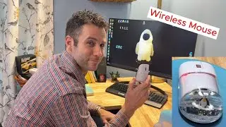 Cute Clear Wireless Mouse with Floating Penguin Silent Click