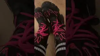 Pink and black New Rocks #fyp #gothboots #newrock #goth #gothfashion