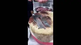 POV Livestream | Vendor Slicing Pork Kidney with Precision | Real-Time Street Food Prep