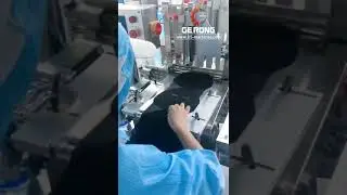 Automatic black color facial mask feeding folding bagging machine packing video