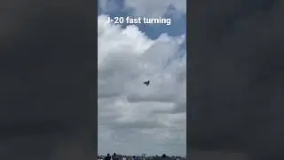 J-20 fast turning: the Chinese stealthy 5th gen fighter jet #j20 #military #militaryaircraft