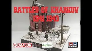 Diorama Battles of Kharkov - Alpine, Dragon figures, Tamiya Hanomag -