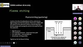 RIANA Webinar: Exploring plasma and its use in nanofabrication: Etching