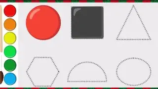 2d shapes drawing for kids|shapes name|heart circle triangle square shape drawing with colour|shapes