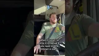 Doing your first hill start in a manual