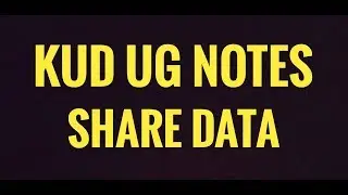 KUD UG NOTES SHARE DATA