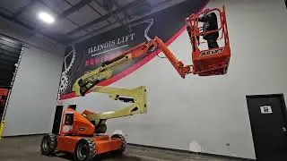 2013 JLG E450AJ 500 LB NON-MARKING PNEUAMTIC ELECTRIC BOOM LIFT STK 13796