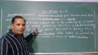 chemistry of first transition element: complex formation-Lec-5
