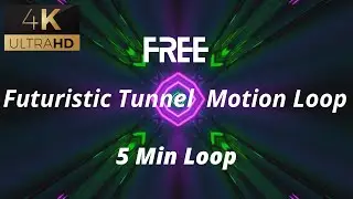 Free 4K Futuristic Tunnel Motion Video Loop 60 Fps.