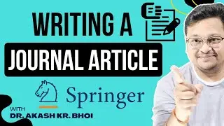 How to Write a Journal Article || Simple Steps for Writing a Research Paper || Hindi