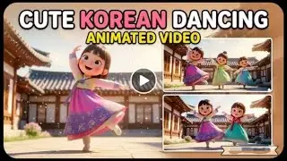 Cute Korean dancing animation video 