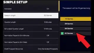 NBA 2K25 MyNBA : How to Change Season Length