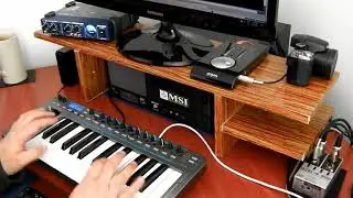 Novation XioSynth 25 Samson C-Valve Tube Pre-amp, Alva Nanoface Behringer Ultra DI20 E-MU Proteus VX