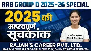 RRB GROUP D SPECIAL 2025 | IMPORTANT INDEX 2025 | CURRENT AFFAIRS | RAJAN'S