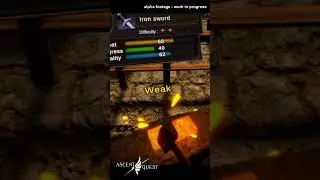 VR Online RPG - Blacksmithing mini-game #psvr2 #mmorpg #virtualreality #rpg