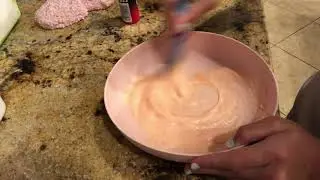 making lotion slime