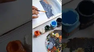 Reflection landscape || #shorts #youtubeshorts #art #artist #aesthetic