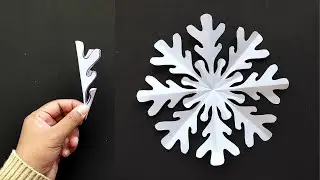 Easy Paper snowflakes | How to make snowflakes out of paper in 3 minutes | Window decorating ideas