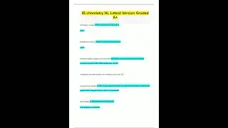 IB chemistry HL Latest Version Graded A1481