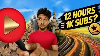 12 hours 1K subscriber challenge ⚡ Hyderabad #viral #crazyannan #challenge 