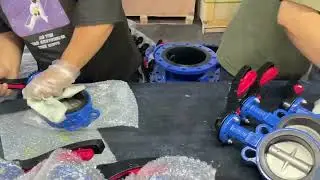 The last process before butterfly valve packing