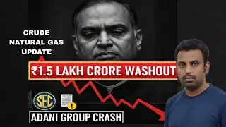 1.5 லட்சம் கோடி Washout Adani Group சரிவு | Crude Natural gas Update|