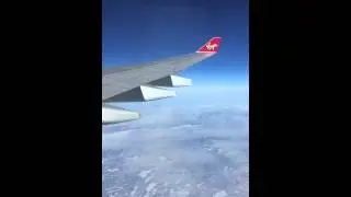 On board Virgin Atlantic Flight VS004 Heathrow to New York