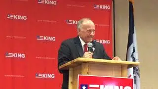 U.S. Rep. Steve King, Iowa, offers victory speech after 2018 election.