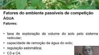 Competição entre plantas daninhas e plantas cultivadas - Parte 2