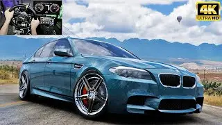 BMW M5 | Forza Horizon 5 | MOZA R21 Steering Wheel Gameplay