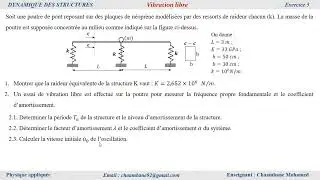 Dynamique des structures | Exercice 5|