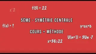 5eme - Symétrie centrale - Cours + méthode