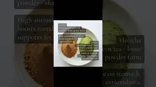 MATCHA vs HOJICHA. They are the same but different.... #viral #video #viralvideo