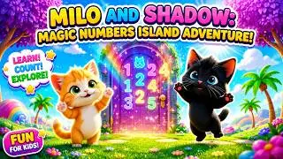 🎵Milo and Shadow: Magic Numbers Island Adventure! | Learning Numbers Has Never Been This Fun🎸🎵