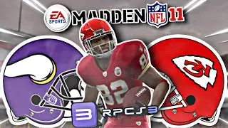 Madden NFL 11 | Vikings [@RGNJerryJr] vs. Chiefs [Me] PVP (RPCS3 Emulator) (Parsec) via PC
