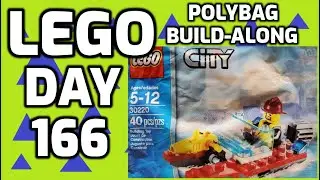 Lego Polybag Build-along Day 166 - City - Fire Speedboat (30220) Assembly and Review