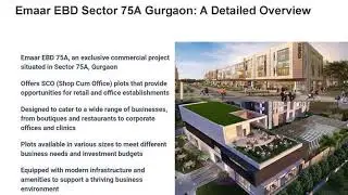 Introduction to Emaar EBD 75A Gurgaon