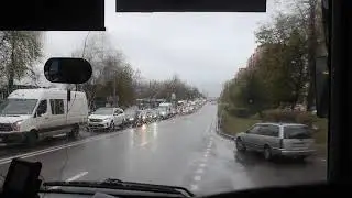 Дождливый осенний день в Подольске и поездка на MAN R14 Lion's Regio C &Uuml;L314 из Щербинки