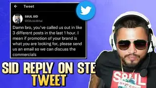 SiD reply on STE tweet😅