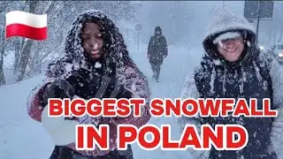  MOJA NIGERYJSKA ŻONA SZALEJE W ŚNIEGU . 🇵🇱 African woman in Poland 