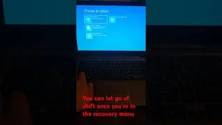 how to access the Windows recovery menu from the lock screen.  #windows #asus #asuslaptop