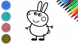 Cute Peppa Pig Bunny Style Drawing | Easy Cartoon Drawing for Kids