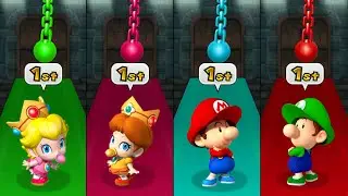 【マリオパーティ9】ミニゲームベビーピーチVsベビーデイジーVsベビーマリオVsベビールイージ(COM最強 たつじん)