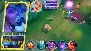 NEW OP NOVARIA SKY PIERCER COUNTER LUCAS JUNGLER! NOVARIA BEST BUILD EMBLEM | MOBILE LEGENDS