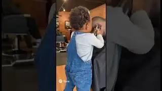 Bro is cutting his ear off😂🥹 #foryou #barbershop #barber #cutebaby