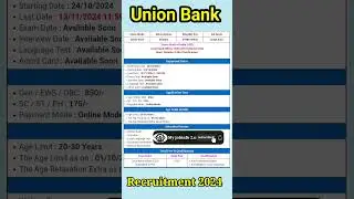 Union Bank recruitment 2024||Union Bank LBO Online Form 2024 UBI Local Bank Hindi States Aspirants