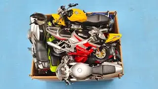 Diecast Motorcycles 1/12 Scale Model Collection from the Box - Brands Newray Model 1/12 Scale