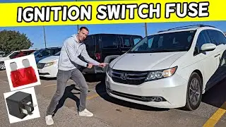 Расположение предохранителя зажигания HONDA ODYSSEY, предохранитель замка зажигания 2011 2012 201...