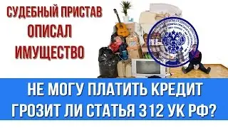 Нечем платить кредит. Грозит ли статья 312 УК РФ когда судебные приставы описывают имущество