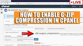 [🔴LIVE] How to Enable G-Zip Compression in your cPanel?